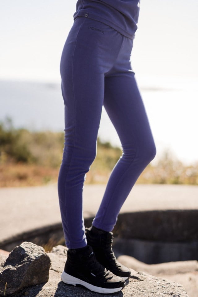 Fløyen fleecelongs Blue Dame - 1