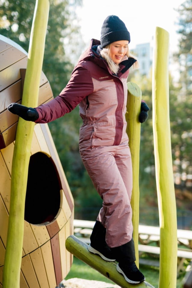 Ute resirkulert vinterdress m/korte ben Pink Dame - 1