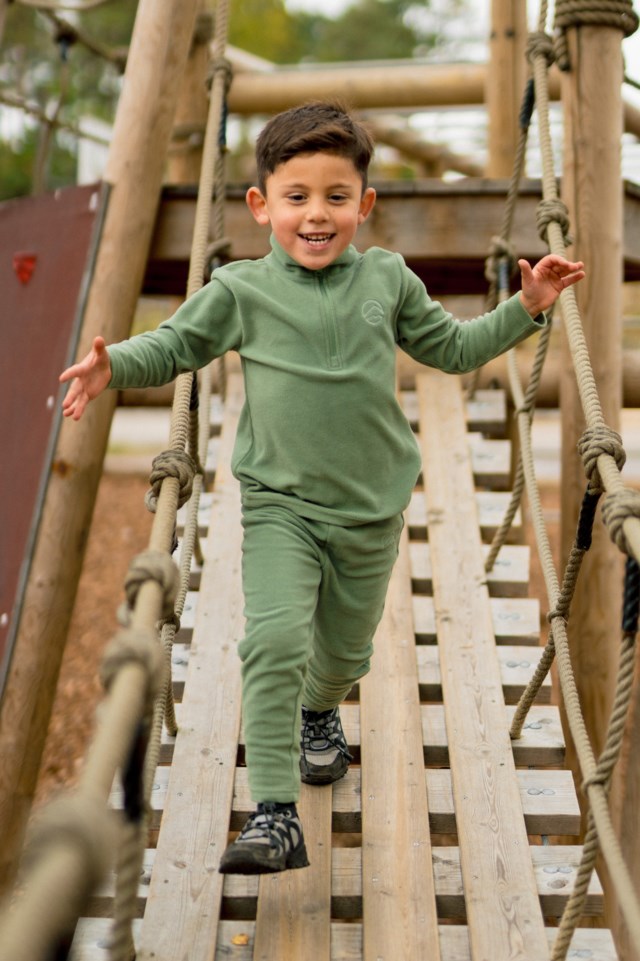 Bergen fleecegenser barn 1-7 Green Barn - 1