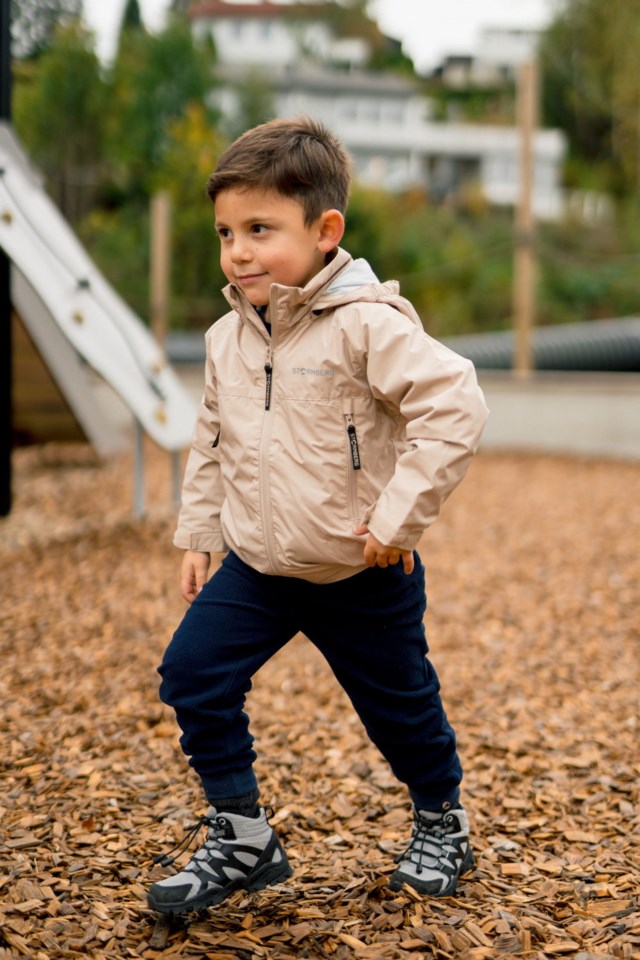 Lærdal fôret skalljakke barn 1-7 Beige Barn - 1