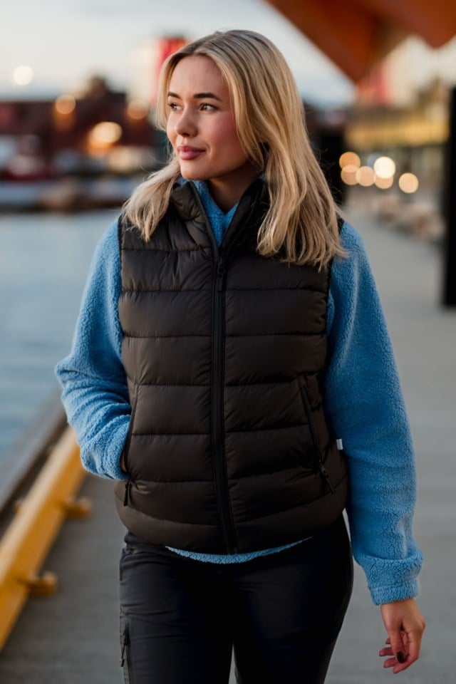 Nordtoppen vattert vest Black Dame - 1