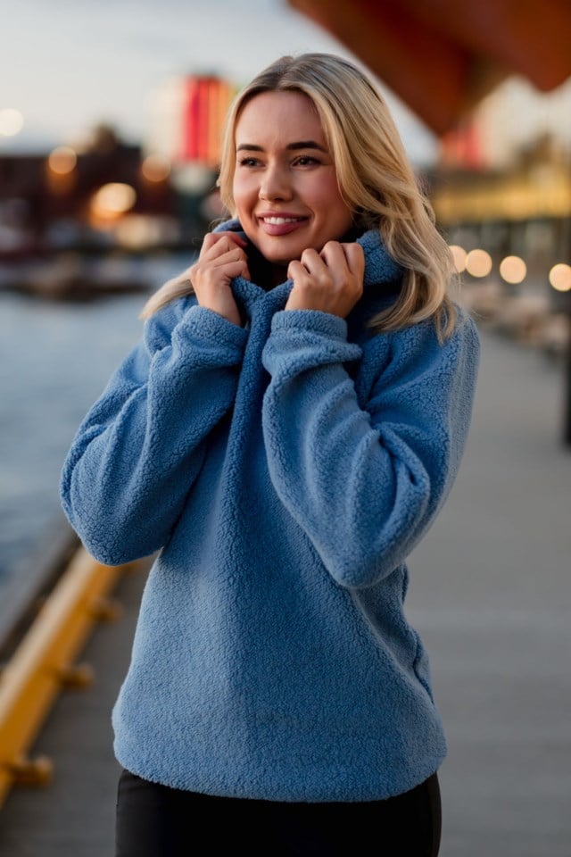 Hamar sherpa hettegenser Blue Dame - 1