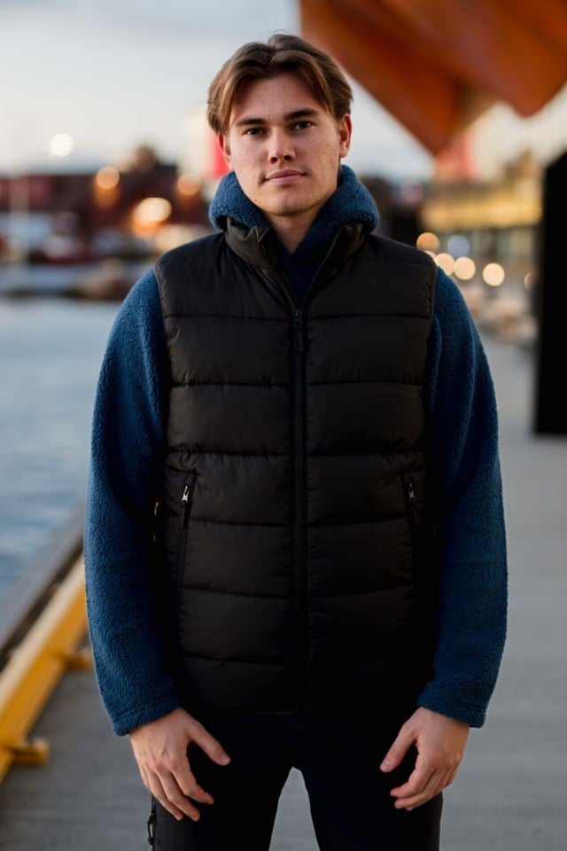 Nordtoppen vattert vest Black Herre - 1