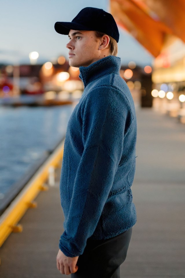 Hamar sherpa Half Zip genser Blue Herre - 1