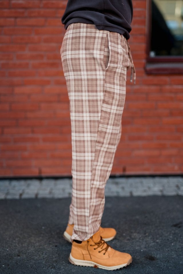 Myken flanell pysjbukse Beige Unisex - 1