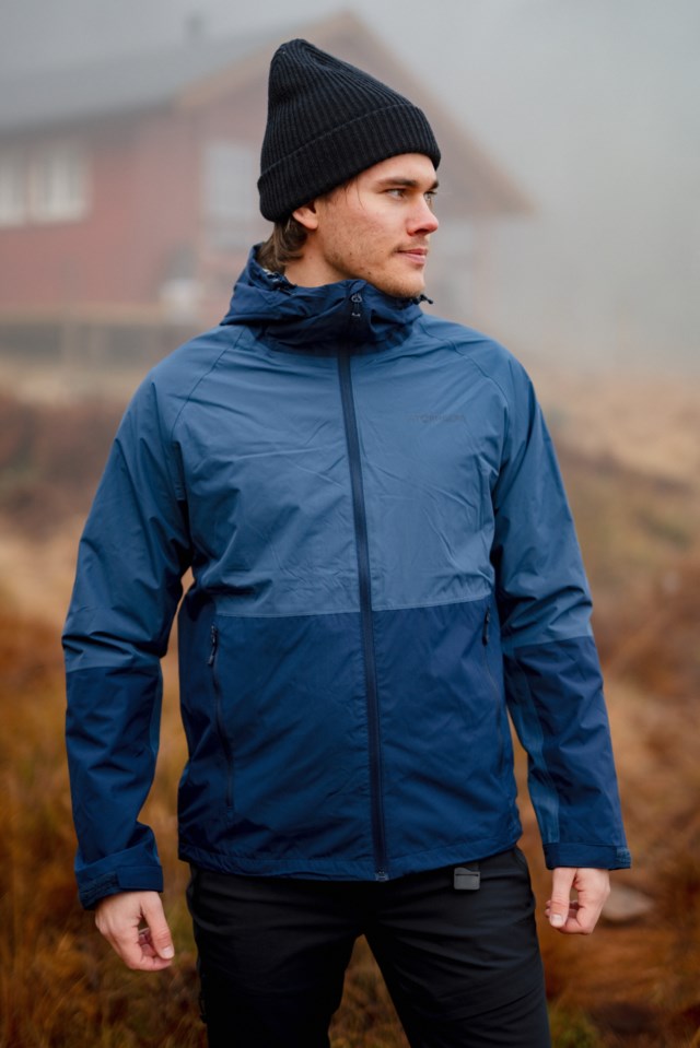 Sognefjord fôret skalljakke Blue Herre - 1