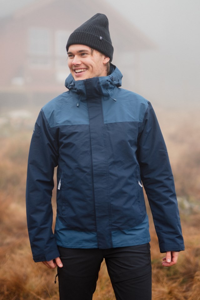 Skredalen resirkulert skalljakke Blue Herre - 1