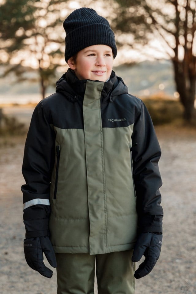 Geilo vattert jakke barn 8-14 Green Barn - 1