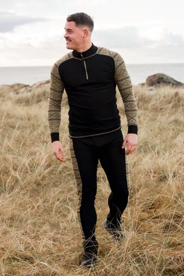 Halsafjell longs Black|Beige Herre - 1