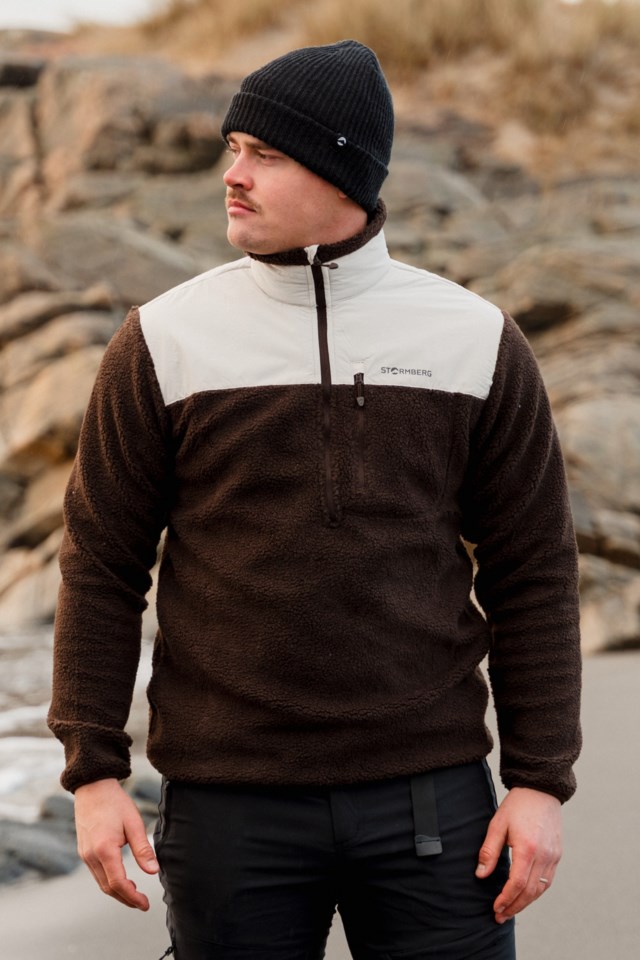 Åkrafjell Half Zip sherpagenser Brown Herre - 1