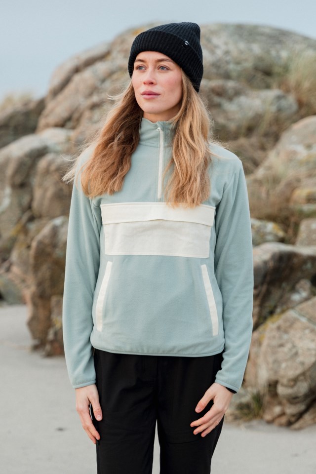 Linfjord fleecegenser White|Blue Dame - 1