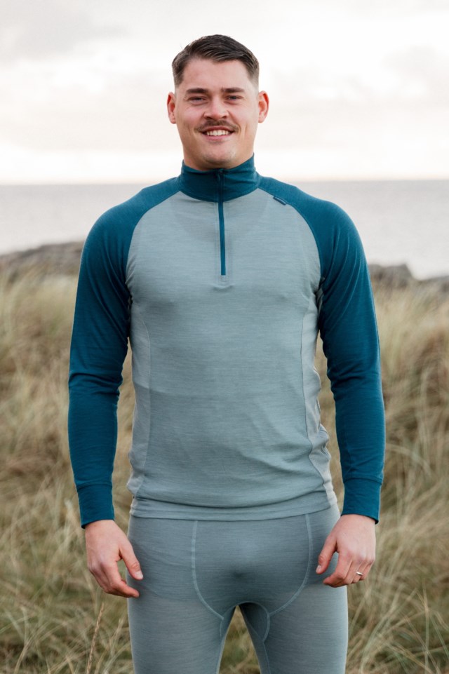 Glitterdal Superwool Half Zip trøye Blue Herre - 1
