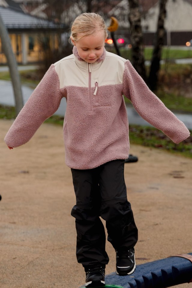 Åkrafjell Half Zip sherpagenser barn 1-7 Pink Barn - 1