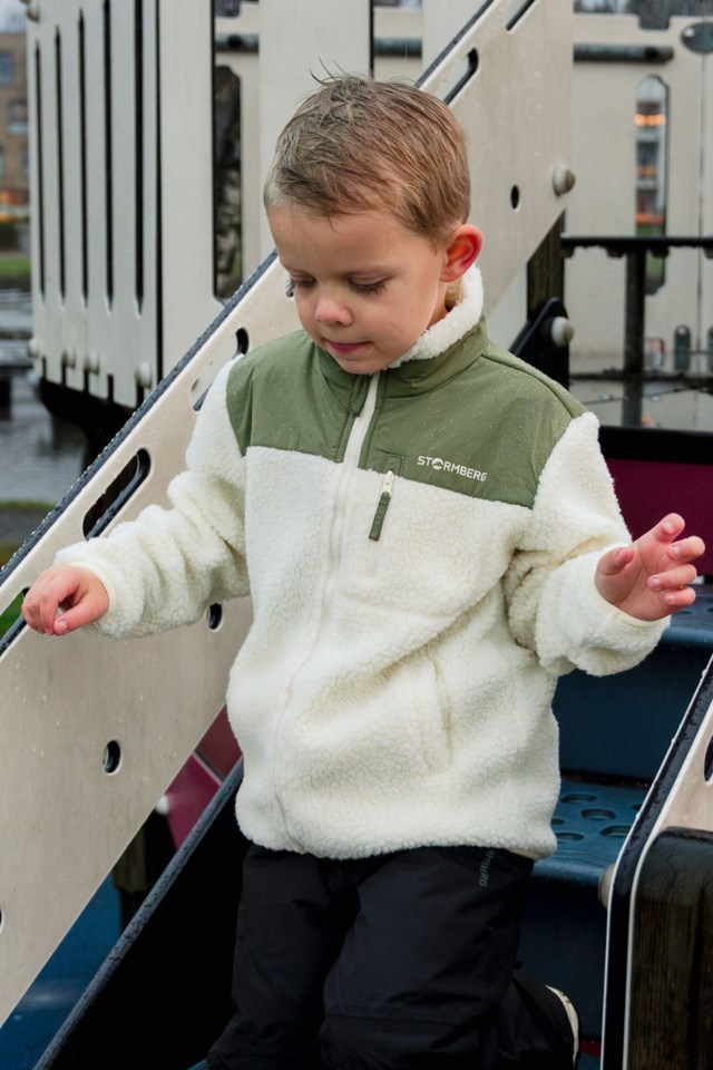 Åkrafjell sherpajakke barn 1-7 Beige|Green Barn - 1