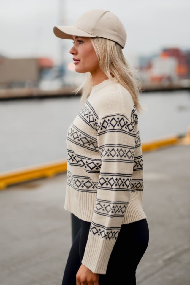 Nordtinden strikkegenser Black|Grey|Beige Dame - 1