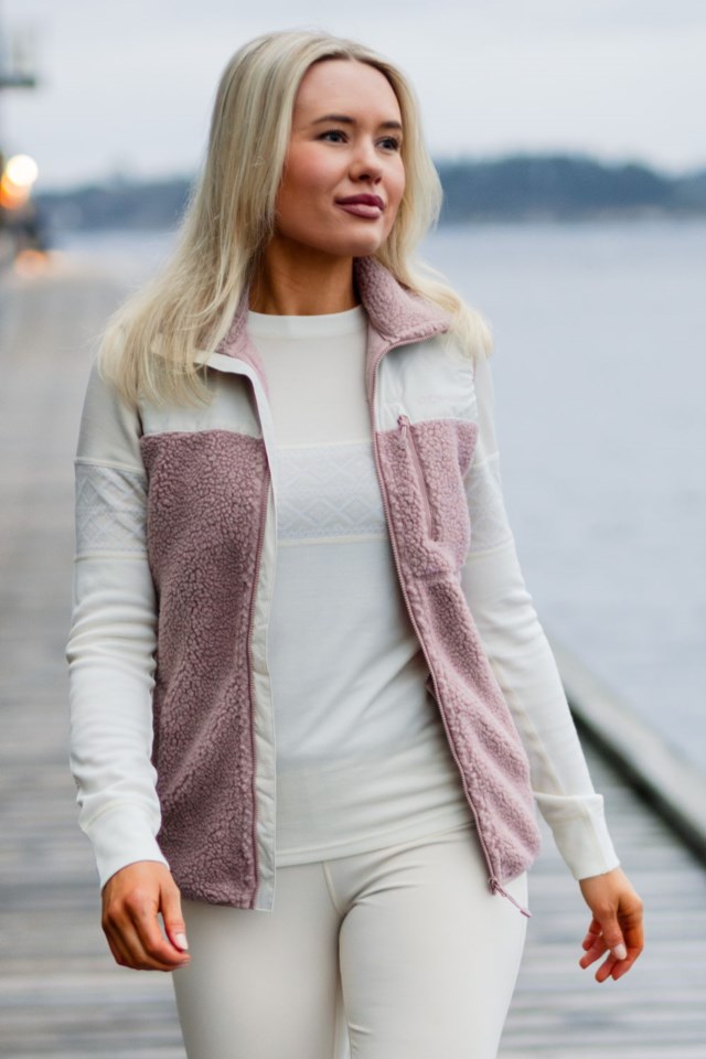 Åkrafjell sherpavest Pink Dame - 1