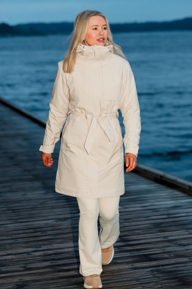 Fredrikstad vanntett trenchcoat Beige Dame - 1