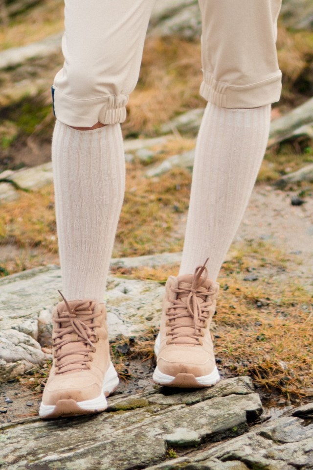 Vemork ullstrømpe Beige Unisex - 1