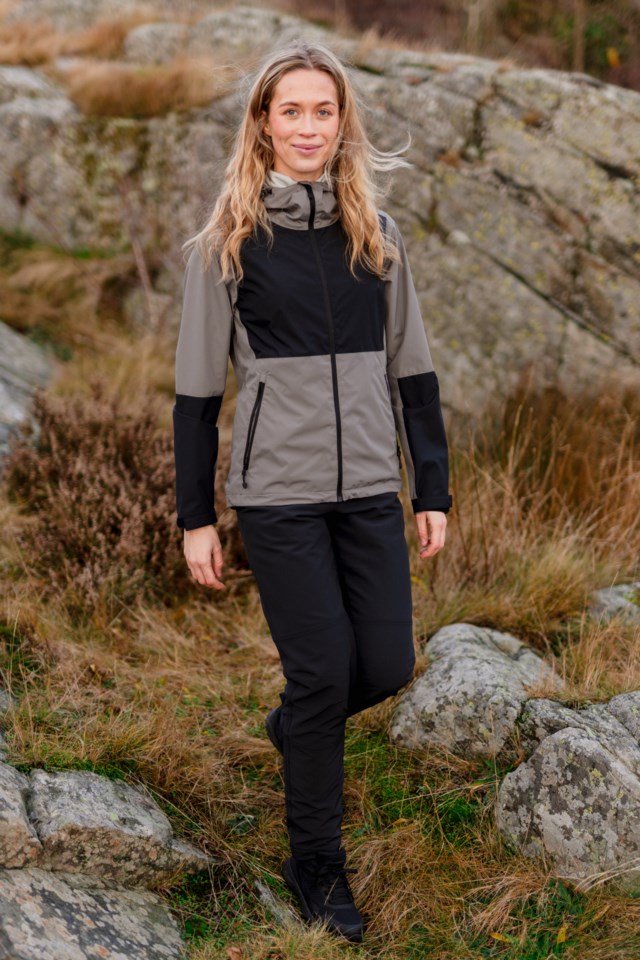 Geiranger fôret skalljakke Black|Grey Dame - 1