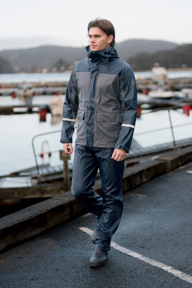 Lofoten lettvekts regnjakke Grey|Blue Herre - 1