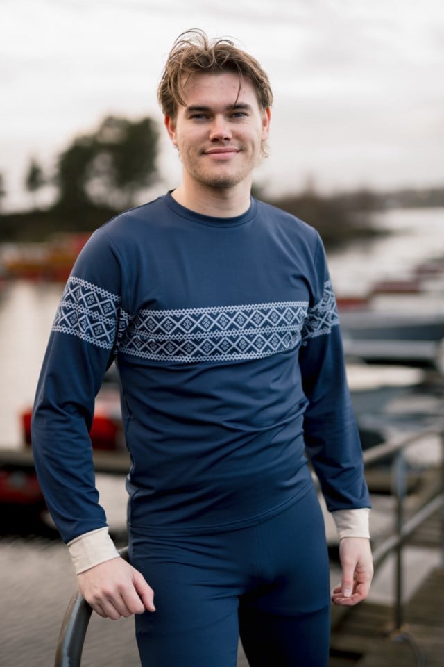 Hardanger supersoft trøye Blue Herre - 1