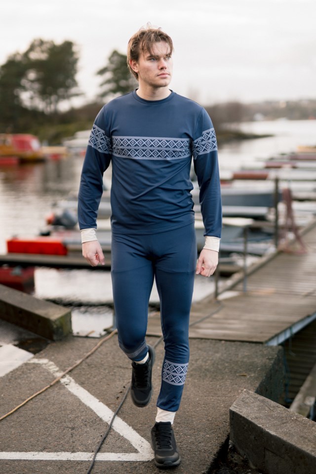 Hardanger supersoft longs Blue Herre - 1