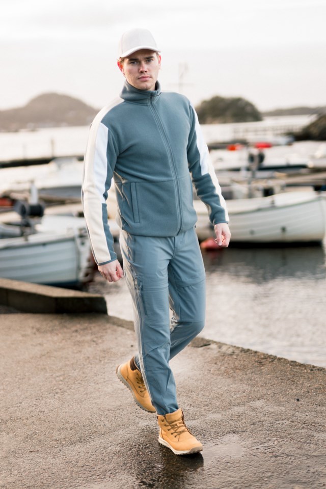 Langesund fleecejakke Blue Herre - 1