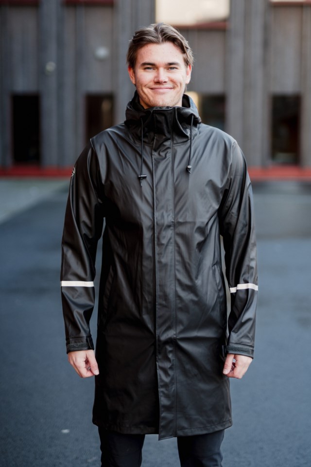 Båtsfjord lang regnfrakk Black Herre - 1
