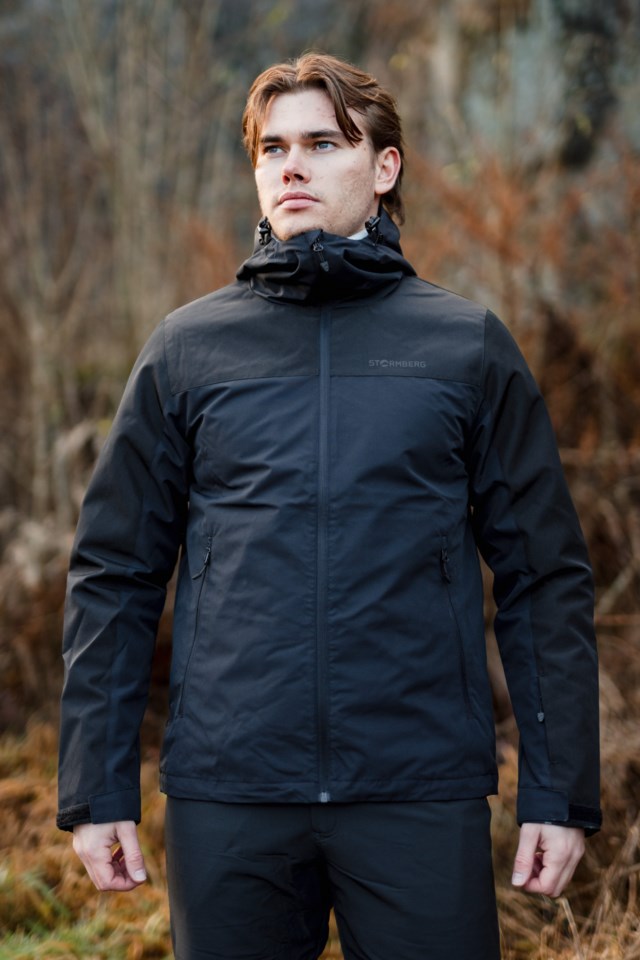 Kvitdalen fôret skalljakke Black Herre - 1