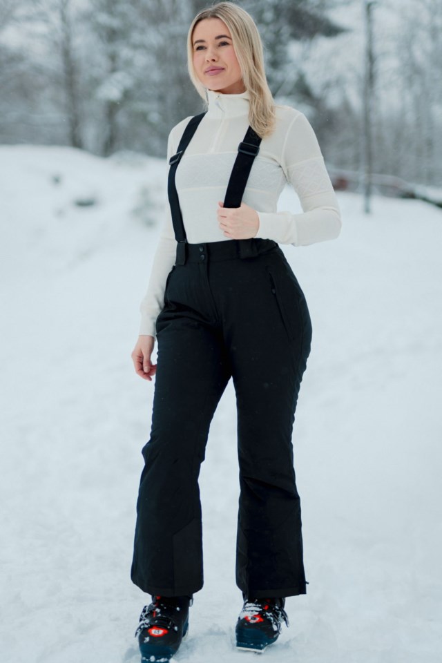 Hafjell vattert selebukse m/ korte ben Black Dame - 1