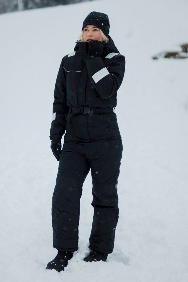 Nordlys resirkulert termodress m/ korte ben Black Dame - 1