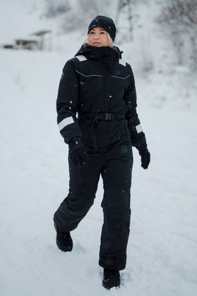 Nordlys resirkulert termodress m/ korte ben Black Dame - 1