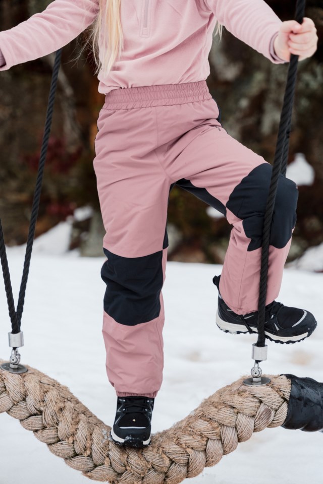 Nordbreen vanntett vinterbukse barn 1-7 Black|Pink Barn - 1