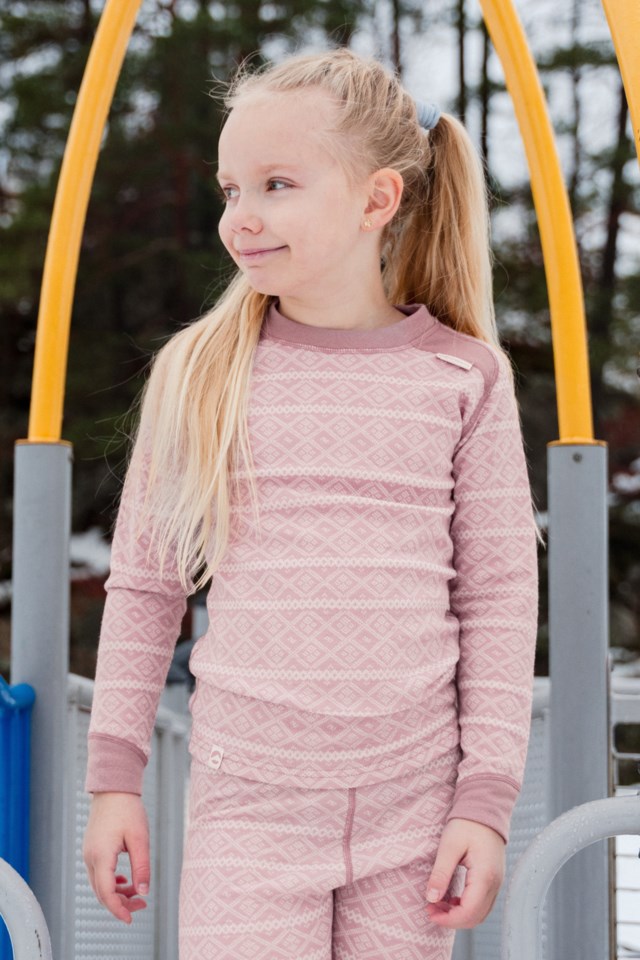 Rauland 2-lags ulltrøye barn 1-7 Pink Barn - 1