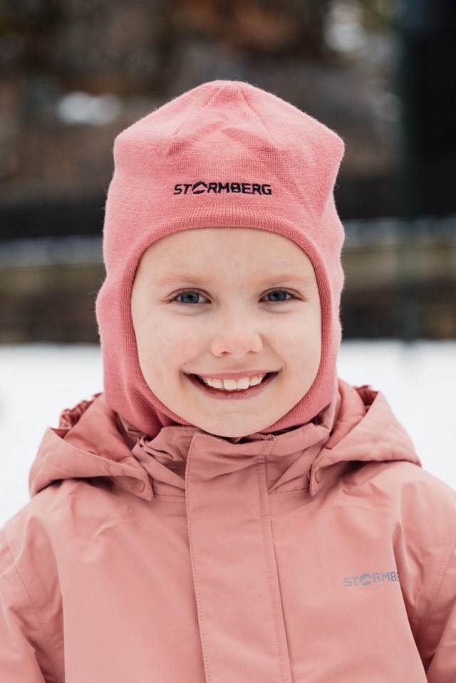 Dalbo 2-lags ullbalaklava barn 1-7 Pink Barn - 1