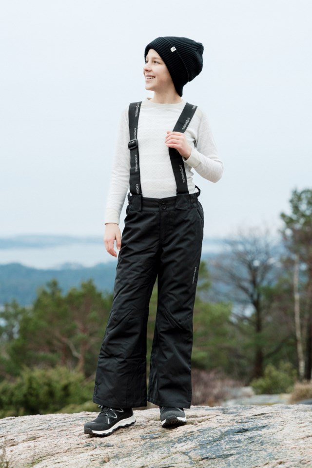 Kvitfjell vattert selebukse barn 8-14 Black Barn - 1