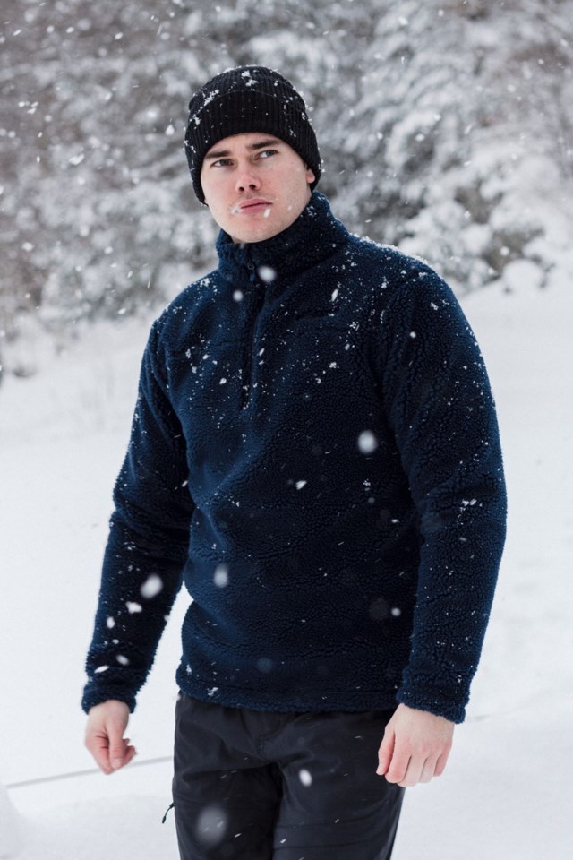 Ullnes Half Zip sherpa ullgenser Blue Herre - 1