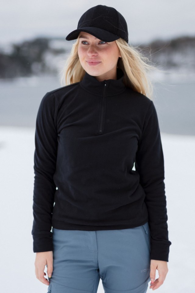 Molladalen Supersoft Half Zip fleecegenser Black Dame - 1