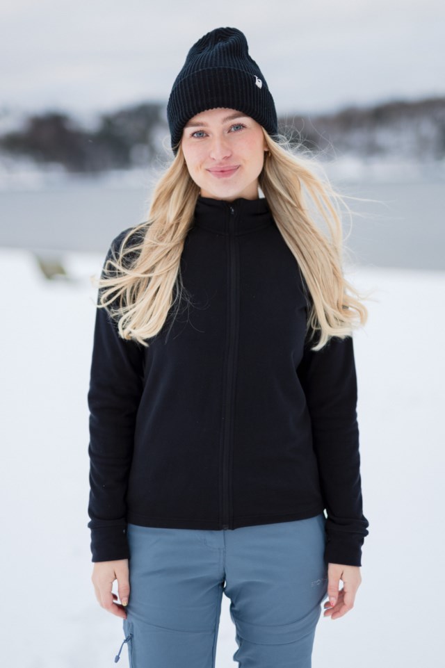 Molladalen Supersoft fleecejakke Black Dame - 1