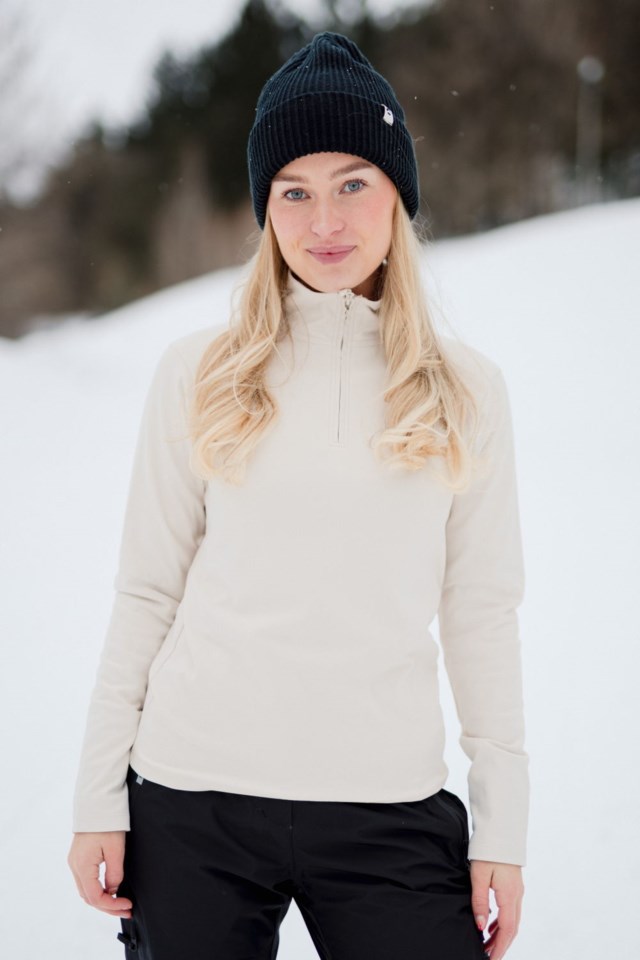Sørmarka teknisk Half Zip genser Beige Dame - 1