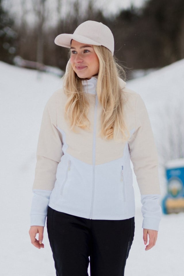 Hafjell hybrid softshelljakke White|Beige Dame - 1