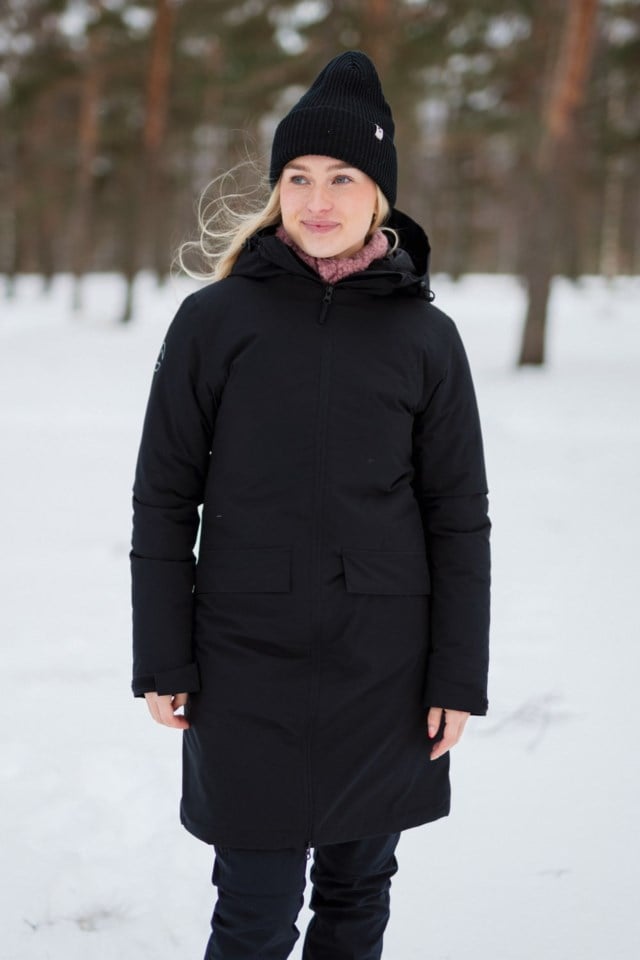 Vestfjorden fôret lettvekts skallparkas Black Dame - 1