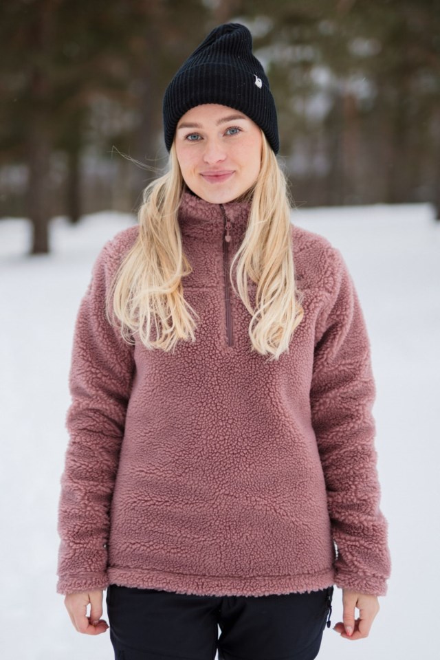 Ullnes Half Zip sherpa ullgenser Pink Dame - 1