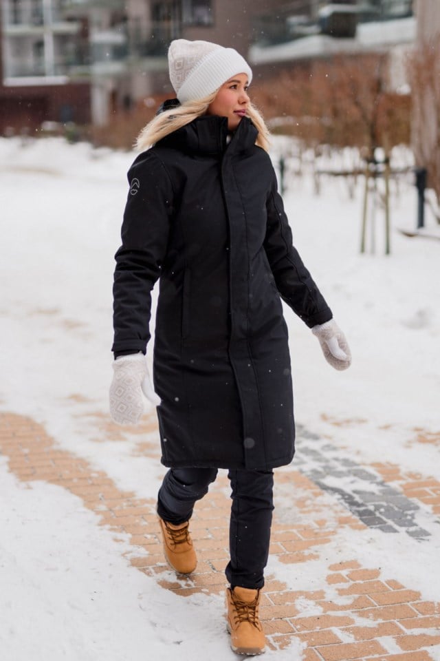 Østisen vattert parkas Black Dame - 1