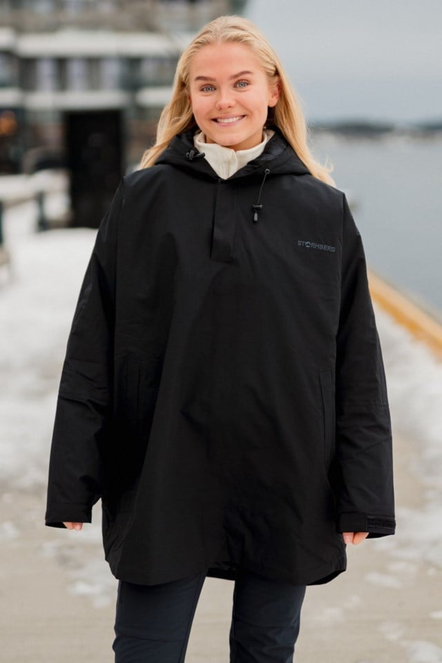 Hemsedal vattert skallponcho Black Unisex - 1