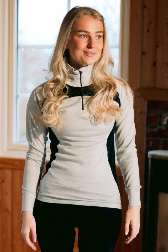 Polarfjell Half Zip ulltrøye Black|Grey Dame - 1