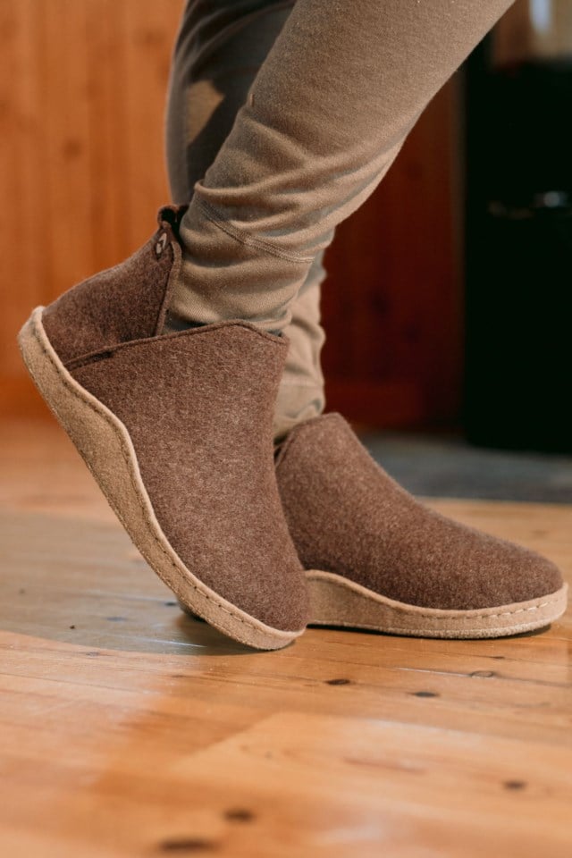 Nordvik ull tøffel Brown Unisex - 1