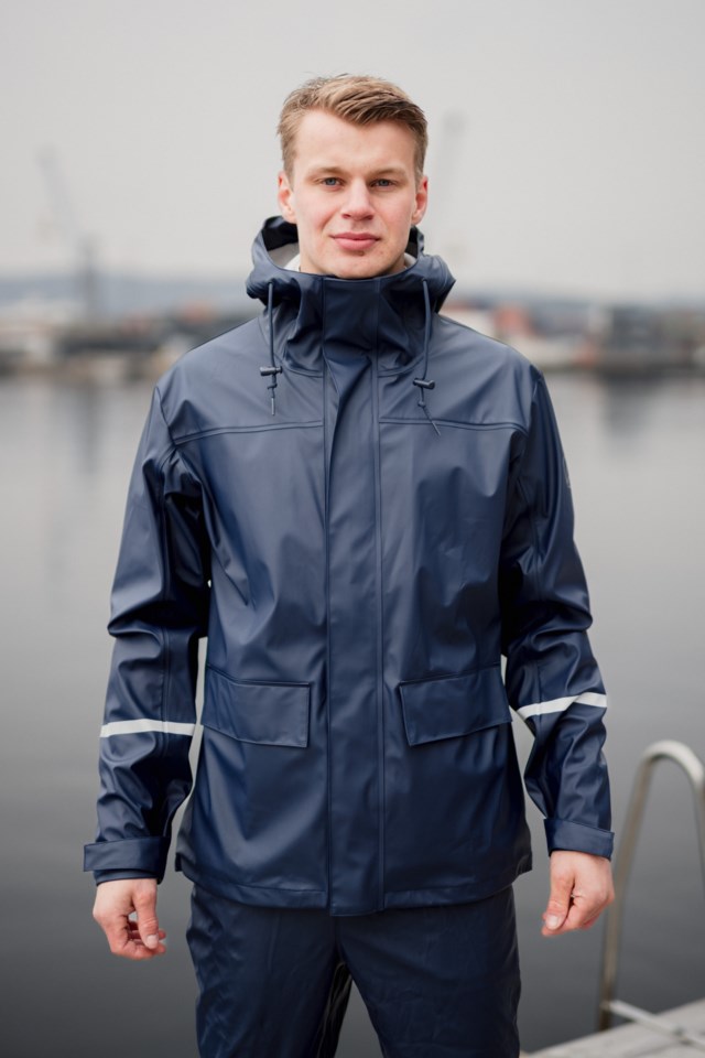 Lofoten lettvekts regnjakke Blue Herre - 1