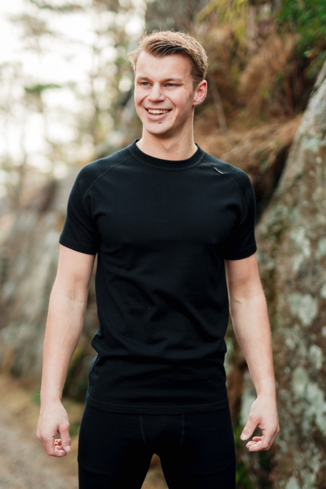 Polarfjell ull t-skjorte Black Herre - 1