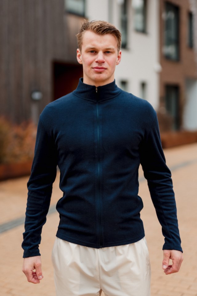 Malangen Supersoft fleecejakke Blue Herre - 1